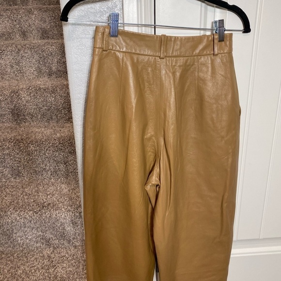 ZEYNEP ARCAY Cool Leather Pant Color: Biscuit - Picture 5 of 11